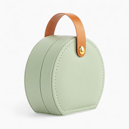 Petite Boîte À Bijoux De Voyage En Cuir