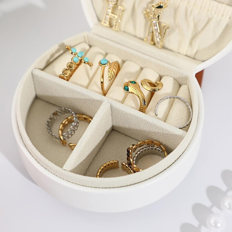 Petite Boîte À Bijoux De Voyage En Cuir