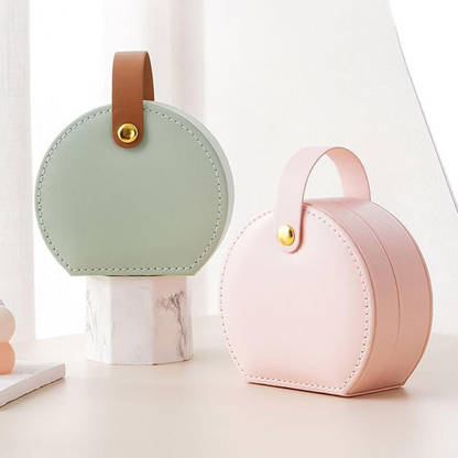 Petite Boîte À Bijoux De Voyage En Cuir