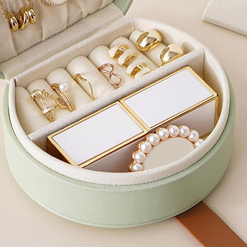 Petite Boîte À Bijoux De Voyage En Cuir