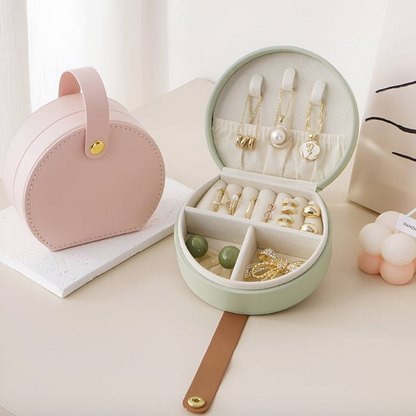 Petite Boîte À Bijoux De Voyage En Cuir